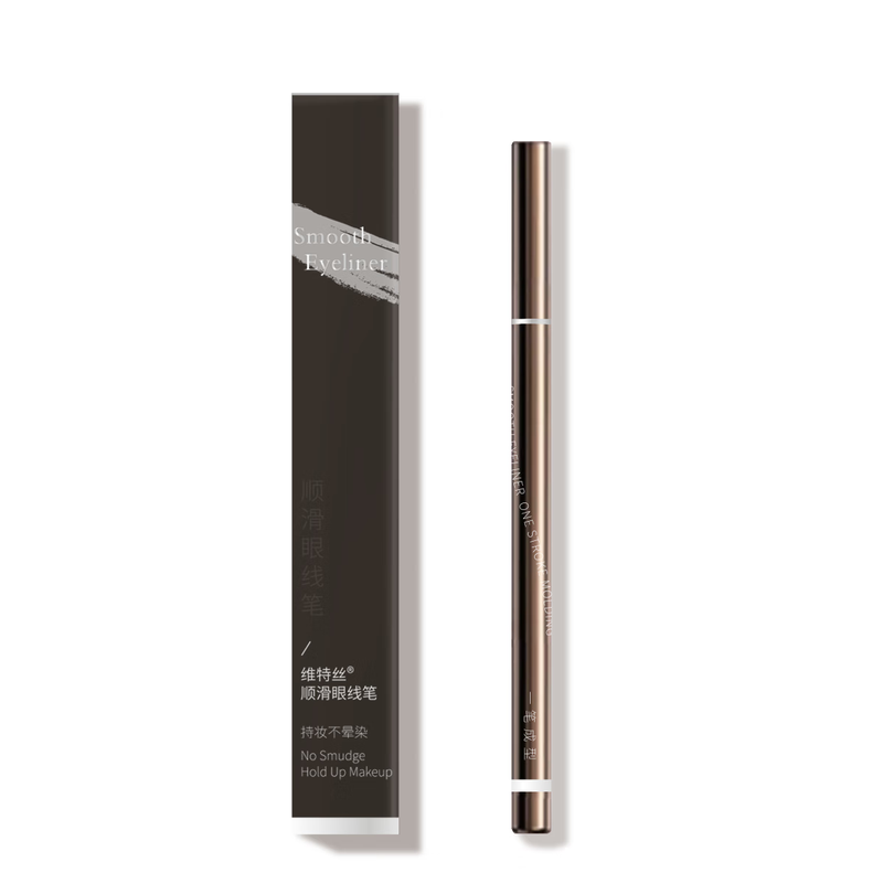 Vitex liquid eyeliner pen is waterproof and sweat-proof, does not smudge, is long-lasting, extremely fine and smooth, does not take off makeup, quick-drying silkworm pen, two-in-one newbie
