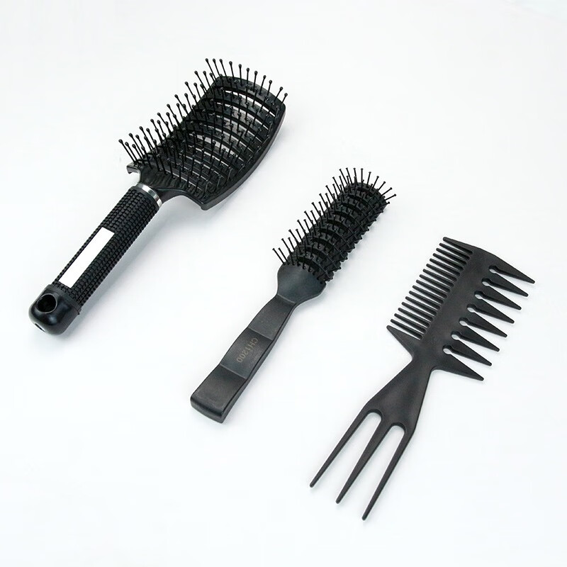 Baicuilai Spare Rib Comb Straight Hair Men's Styling Comb Massage Fluffy Hair Style Large Tooth Styling Comb Set Big Back Oil Head