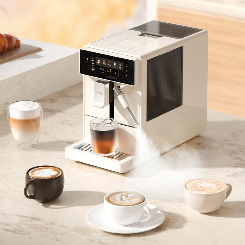 Coffee Freedom (KAxFREE) Cold Brew Coffee Machine Fully Automatic Italian Household Fully Automatic Coffee Machine Grinding Integrated Steam Milk Frothing A2 Jet Black New Year Gift