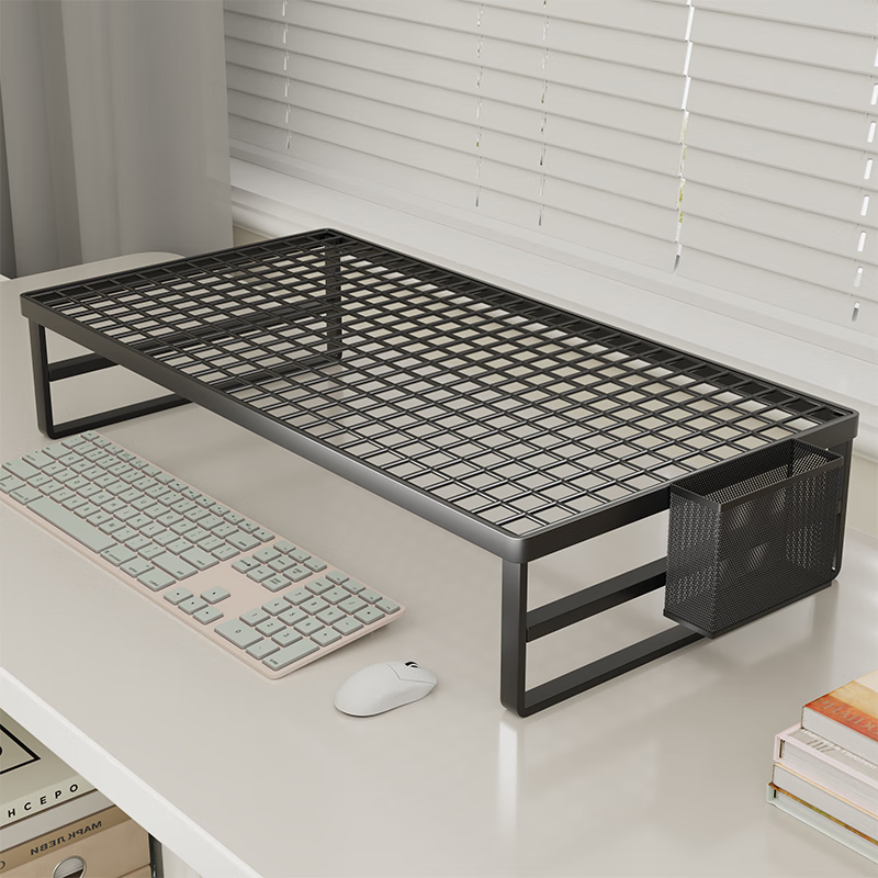Zhizhi Yifan Laptop Grill Radiator Computer Stand Monitor Increased Base Dormitory Desktop Game Book Stand Black Small Reinforced Carbon Steel Reinforcement