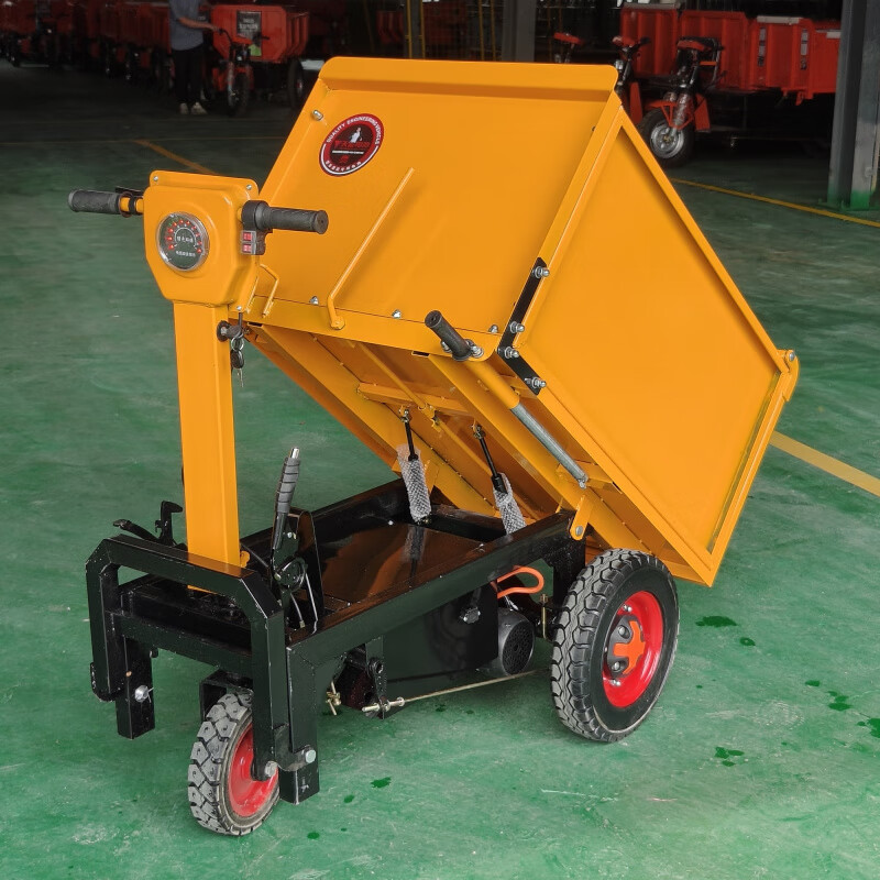 Jiang Zhiai electric ash bucket truck dump truck hand push construction site engineering pulling concrete soil breeding garden home promotion 1 meter long compartment dump truck