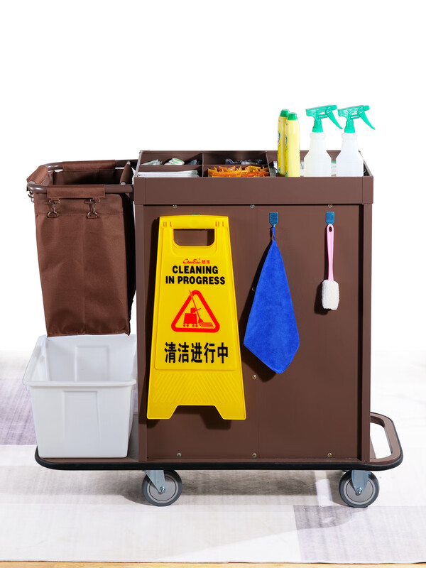 Wen Yijia hotel guest room multifunctional trolley linen cart cleaning work cart cleaning cart guest room entrance hygiene service special price (iron paint)