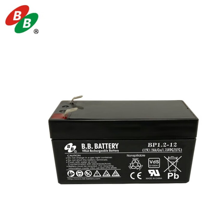 B.B.BATTERY Meimei Battery BP1.2-12 UPS Battery HB Flame Retardant Black 12V1.2Ah