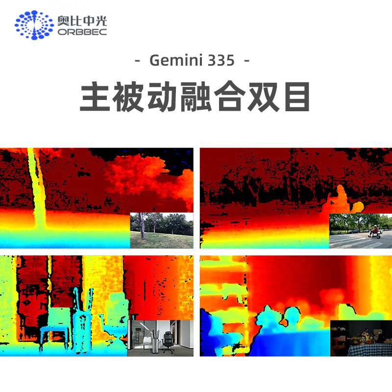 ORBBEC Gemini 335L indoor and outdoor full-scene robot navigation obstacle avoidance binocular structured light 3D camera