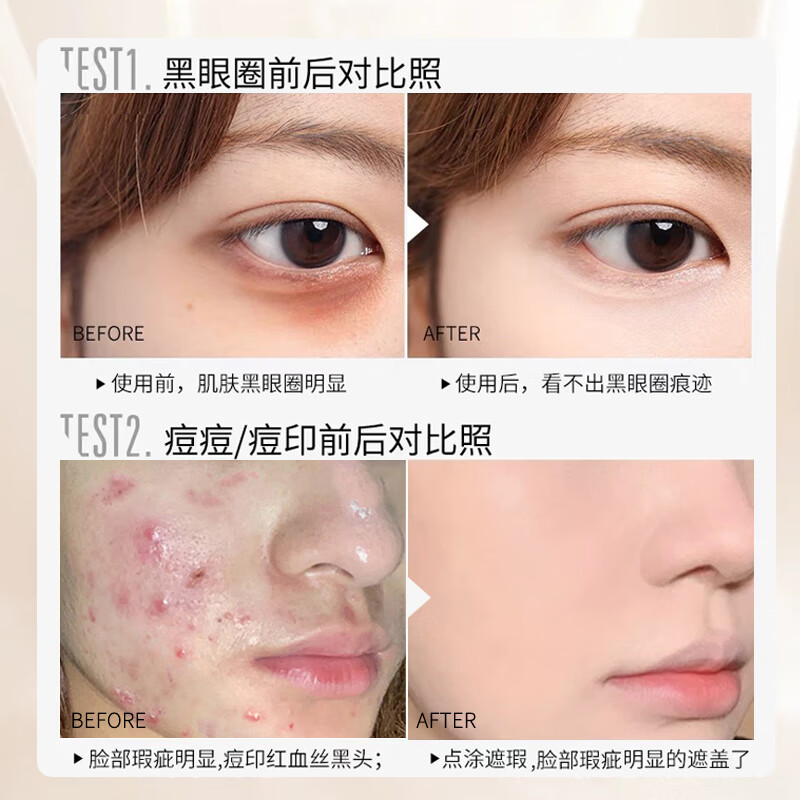 Danya 2 Boxes Three-Color Concealer Palette Covers Facial Spots, Dark Circles, and Acne Marks, Waterproof, Sweat-Free, and Powder-friendly