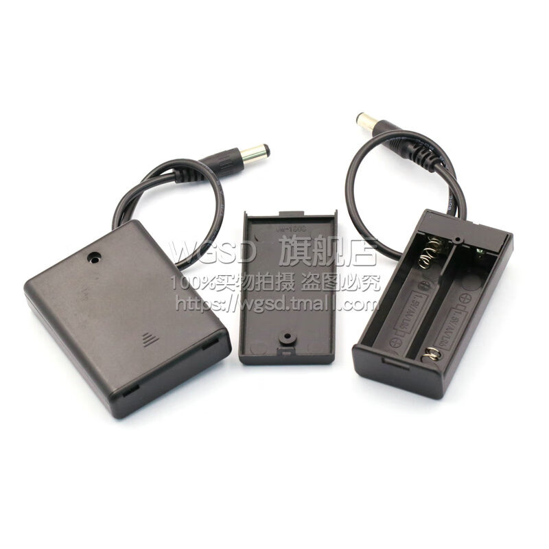 Dafurui 2 3 4 6 8-cell No. 5 No. 7 battery box with USB interface, with DC head, with power cover switch, seat compartment, 6-cell No. 5 battery box with cover, switch and DC head (1 piece)