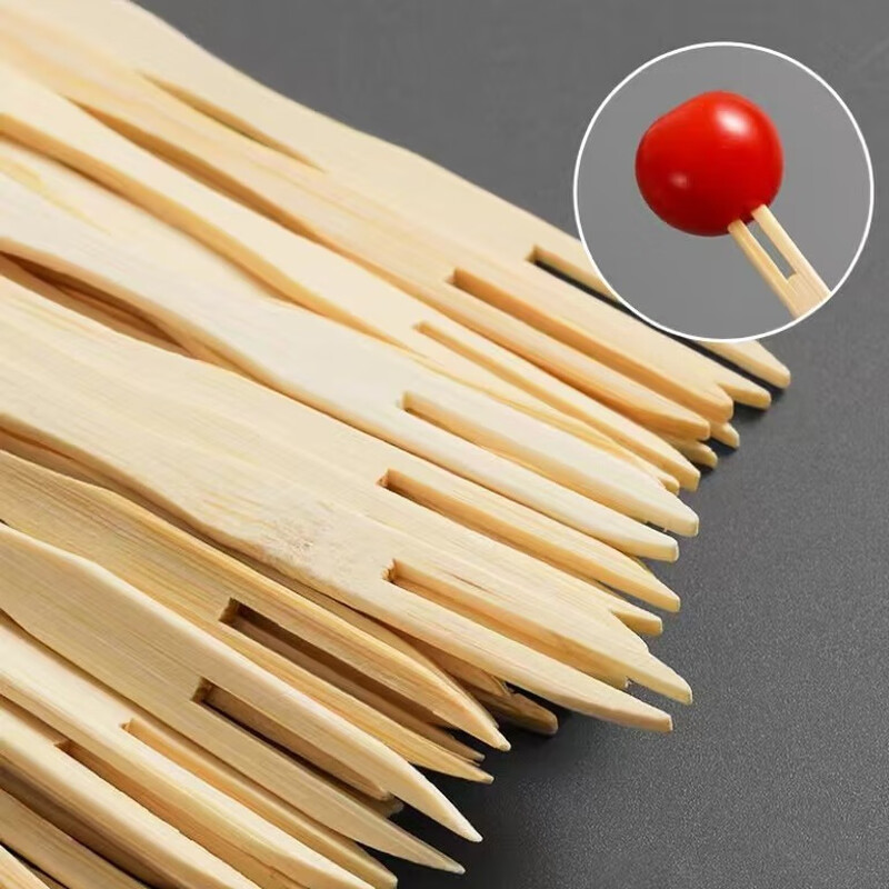 Dolly Disposable Fruit Fork Set Home Fruit Picks Fruit Plate Cake Dessert Bamboo Picks Creative Fruit Stick Dessert Fork Boxed Fruit Fork 1 Box (800 Count)