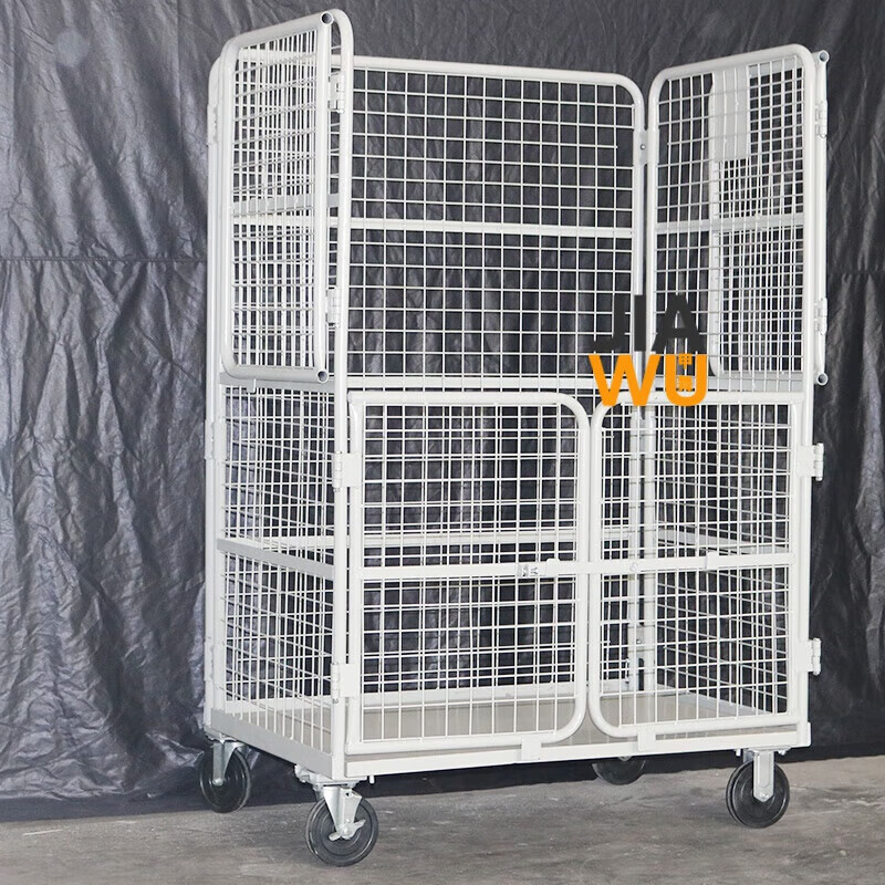 Jingxinda movable logistics trolley, folding logistics trolley, warehouse sorting truck, express cage truck, linen truck, e-commerce truck, 1100*800*1700 four small door encryption