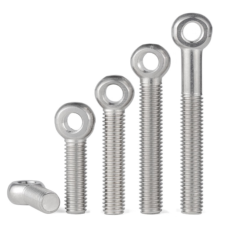 Jinggong M5M6M8 304 stainless steel live joint screw, live joint screw, slip knot screw, lifting ring, fish eye screw, hole bolt, M20*190 (1 piece), thread length 80