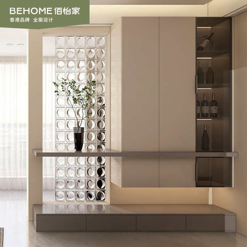 Baiyijia whole house customized modern simple home bedroom wardrobe living room combination cabinet one-piece whole house package