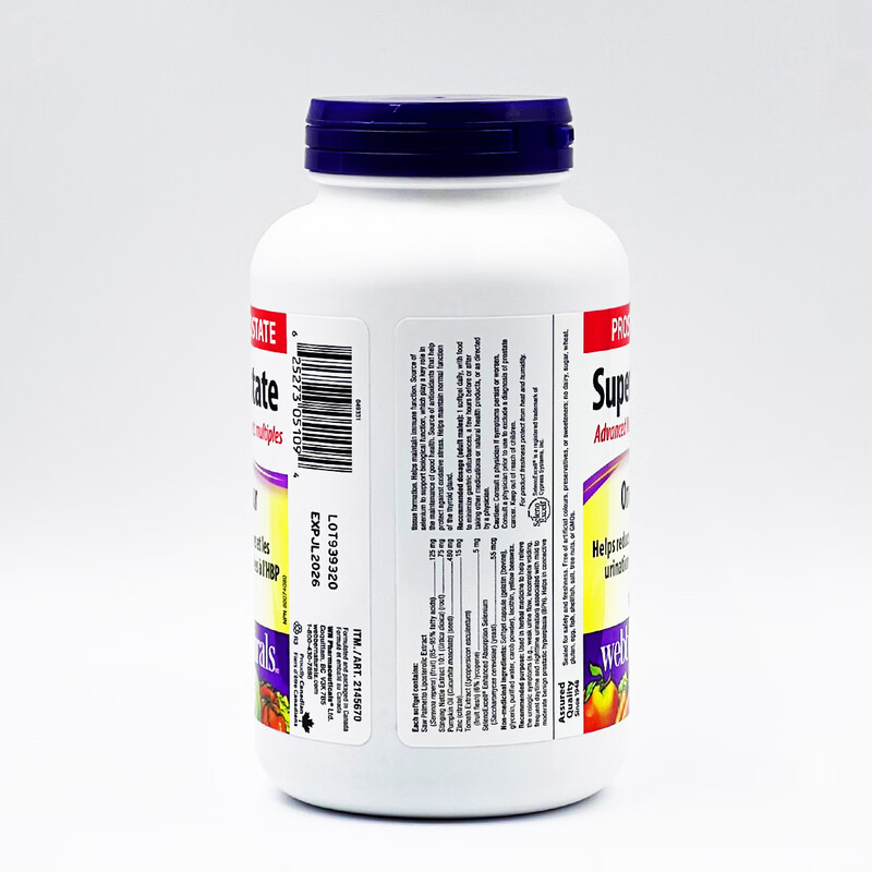 Webber Naturals Canadian Super Prostate 180 Tablets Saw Palmetto