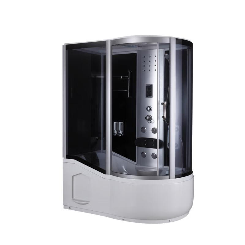 JOMOO shower room overall bathroom curved fan-shaped with bathtub steam integrated closed glass shower room home bath room 90*160 sand silver black and white optional including steam