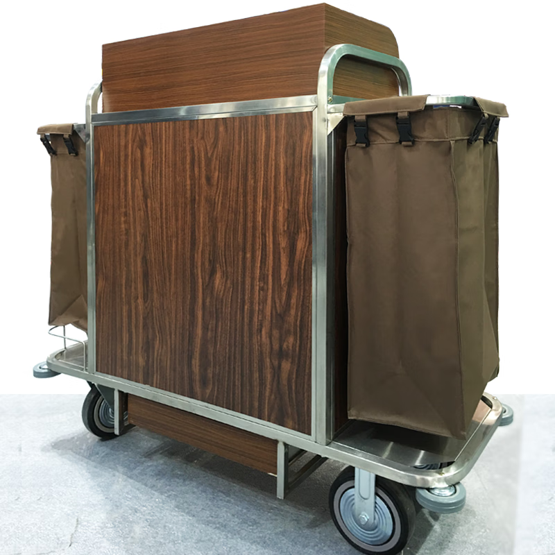 Wen Yijia Hotel Room Cleaning Trolley Stainless Steel Linen Cart Cleaning Car Room Cleaning Cart European Work Cart