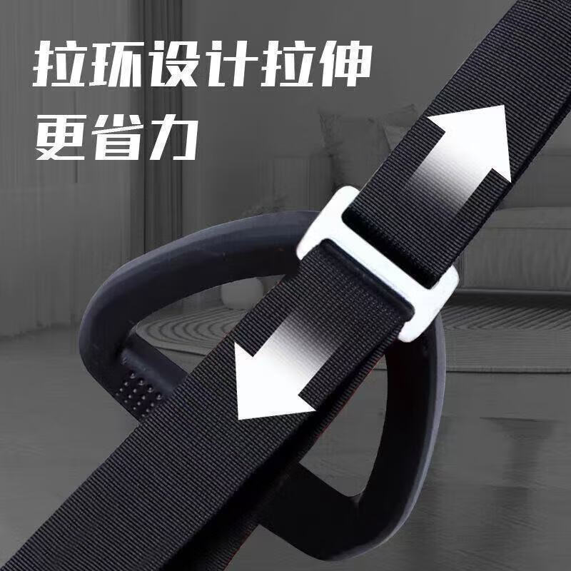 Kaooseen Lumbar Traction Belt for Lumbar Disc Herniation, Waist Stretch, Horizontal Bar Assistor, Spinal Correct Suspension Belt, Purple - With Pull Ring, Built-in Environmentally Friendly Buckwheat Shell (Horizontal Bar Not Included)