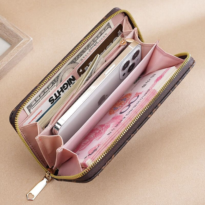 Scarecrow 2025 New Women's Long Wallet Fashionable Thin Large Capacity Clutch Functional Wallet Girlfriend Wife Mom Birthday Valentine's Day Gift Coffee One