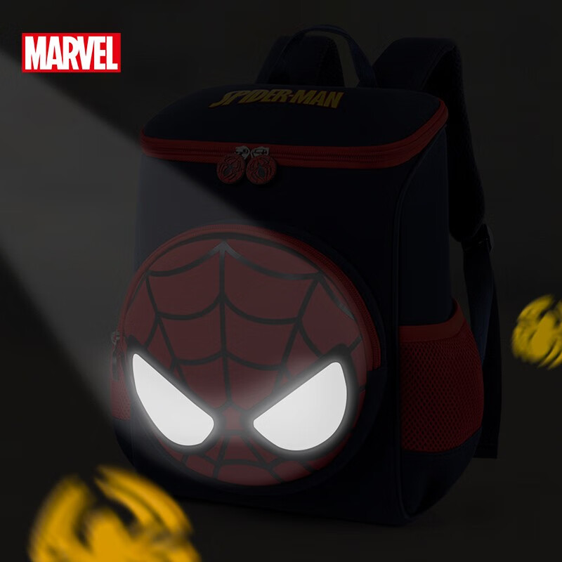 Disney (Disney) Kindergarten School Bag Children's Male Dirty-Resistant and Water-Repellent Baby Cartoon Backpack Spider-Man Birthday Gift BA5739A-6
