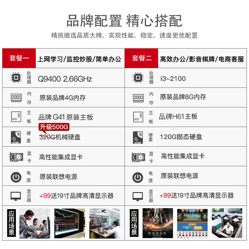 Lenovo computer i3i5i7 live office online class learning studio game dnf brick desktop single host 90% new 6 I5-3470/16G/240G solid state/1G independent display