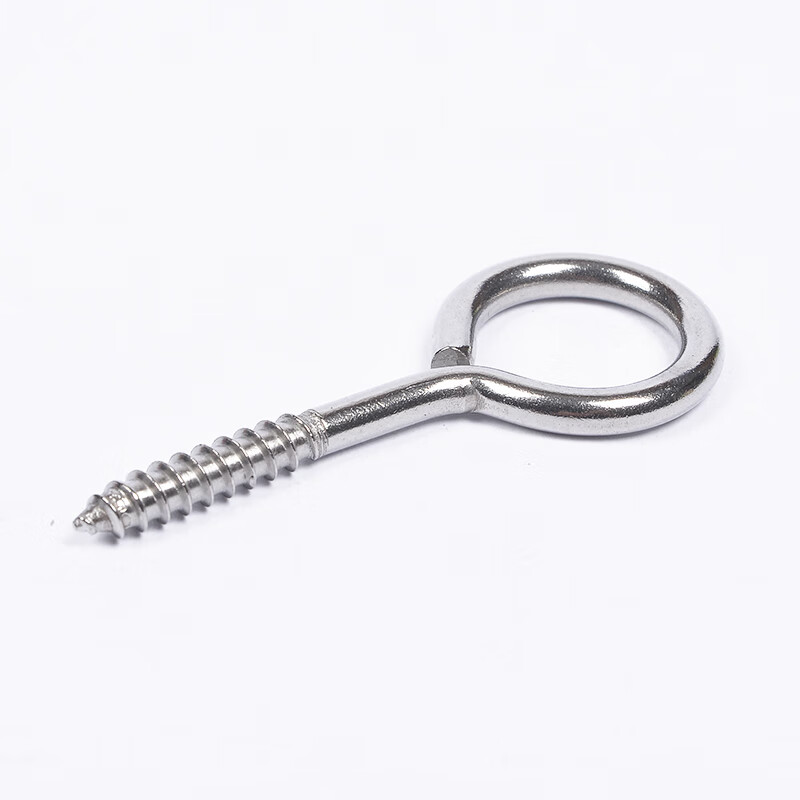 Duzun 304 stainless steel sheep's eye self-tapping screw eye screw with loop hook type ring hand screw M3 4 5mm M5 (sheep's eye self-tapping ring type) 2 pieces