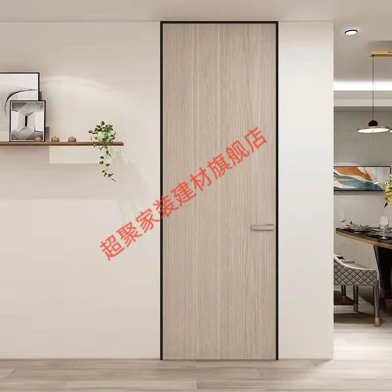 Meikejie minimalist light luxury frameless aluminum wooden door door set room door bathroom door glass door waterproof WBK-1 aluminum frame single package