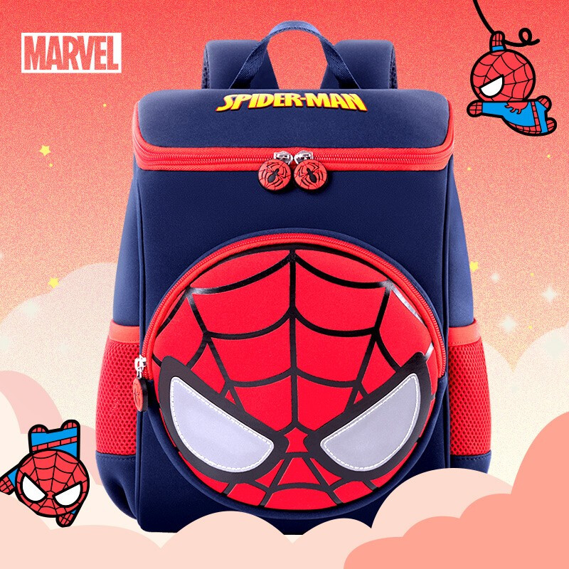 Disney (Disney) Kindergarten School Bag Children's Male Dirty-Resistant and Water-Repellent Baby Cartoon Backpack Spider-Man Birthday Gift BA5739A-6