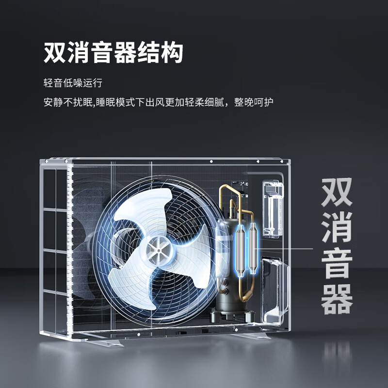 Xinfei air conditioner 1 hp, new level of energy efficiency, national subsidy, super power-saving frequency conversion heating and cooling pure copper tube air conditioner, trade-in for new bedroom hanger KFR-26GW/J11BPD11-1