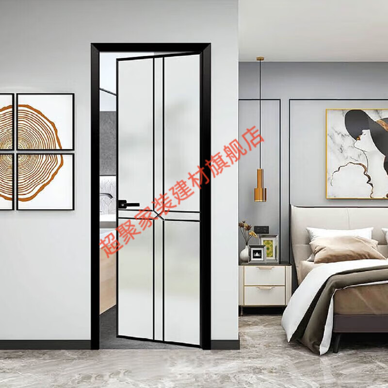 Meikejie bathroom door extremely narrow frame titanium magnesium alloy interior door ultra white Changhong glass door toilet swing door bathroom door Internet celebrity 2.0 extremely narrow frame (popular) - aluminum contact customer service - customized products - optional styles