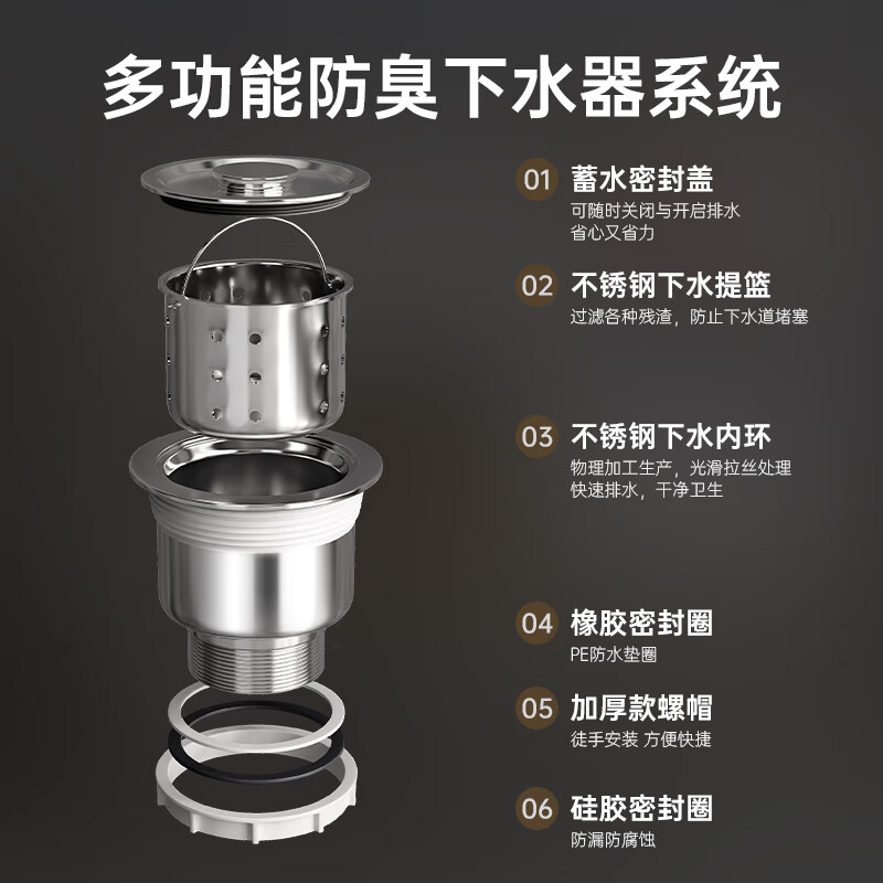 304 stainless steel outdoor courtyard sink single-slot balcony wash basin with bracket outdoor sink vegetable dishwashing basin 201 thickened length 45 width 40 height 75 (without faucet)