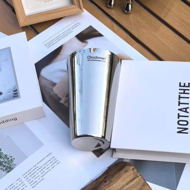 ChockMen18/10 stainless steel cup double-layer material insulated 450ml multi-purpose cup beer cup water cup tea cup beverage cup 450ml 1 piece