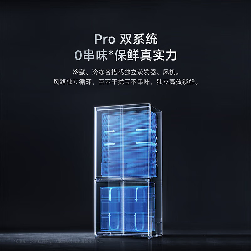 Mijia Xiaomi Refrigerator 508L Cross Door Refrigerator Dual Cycle Dual System Pro Level 1 60cm Ultra-Thin Ice Crystal White BCD-508WTGBIA Mijia 508L Fresh Storage Pro Cross Flat Inlay Ice Crystal White