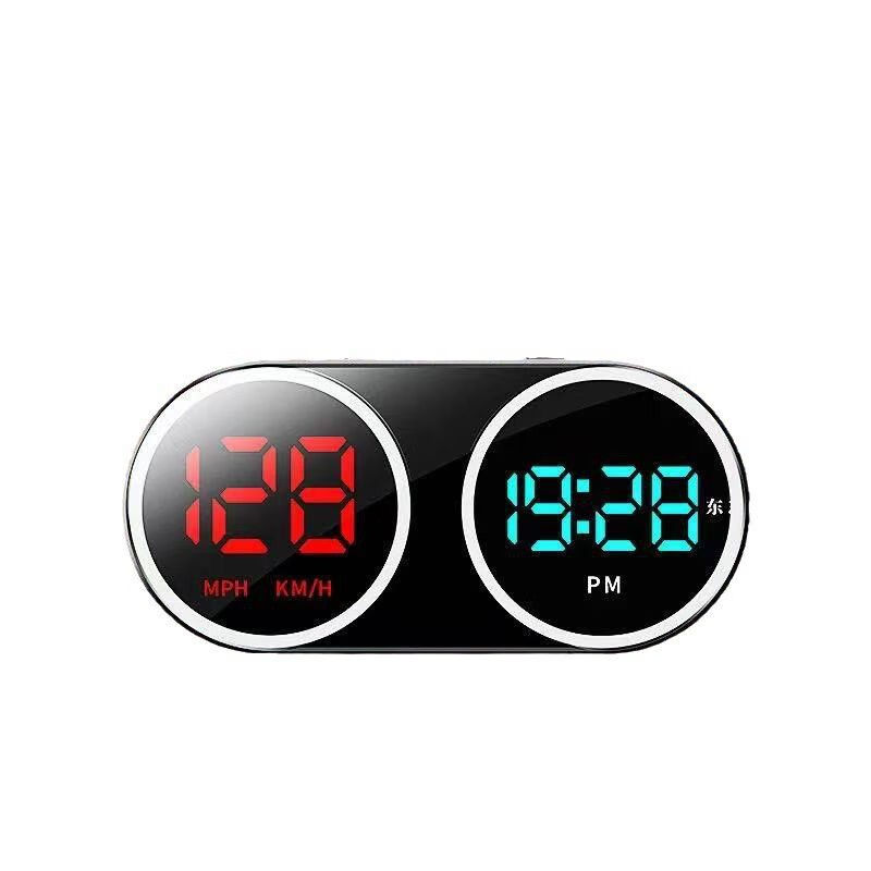 2025 New Electronic Dog Speed Test Car Driving Colorful HUD Display Driving Safety Alarm K15-Dual USB (USB Cable + Cigarette Lighter Plug) with Folder
