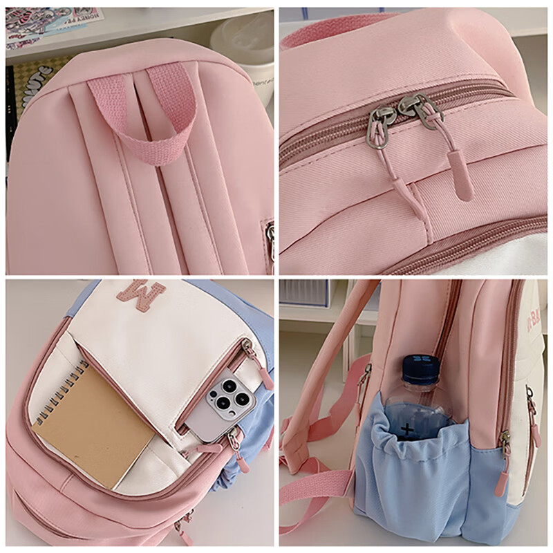 IROYA Spring Outing Small Backpack Study Light Travel Bag Children's Outdoor Travel Backpack Girls Elementary School Junior High School School Bag Purple Small Size (Without Pendant)
