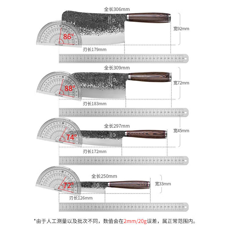 Shibazizuo Xinjiang Kefa Shibazi writer's five-piece combination slicing and cutting knife bone chopping knife small kitchen knife fruit knife five-piece set