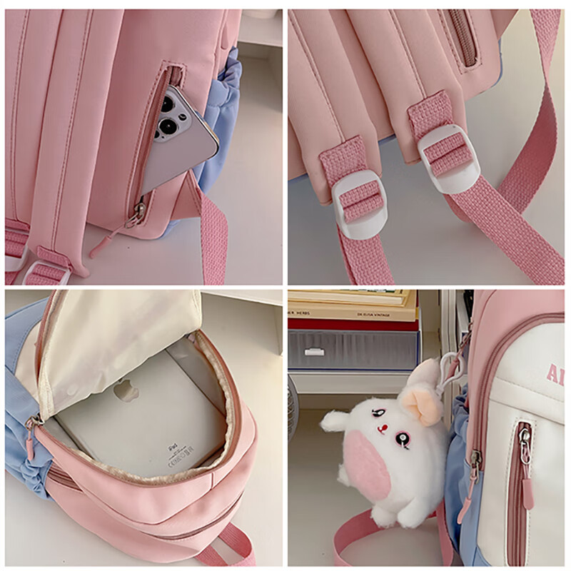 IROYA Spring Outing Small Backpack Study Light Travel Bag Children's Outdoor Travel Backpack Girls Elementary School Junior High School School Bag Purple Small Size (Without Pendant)