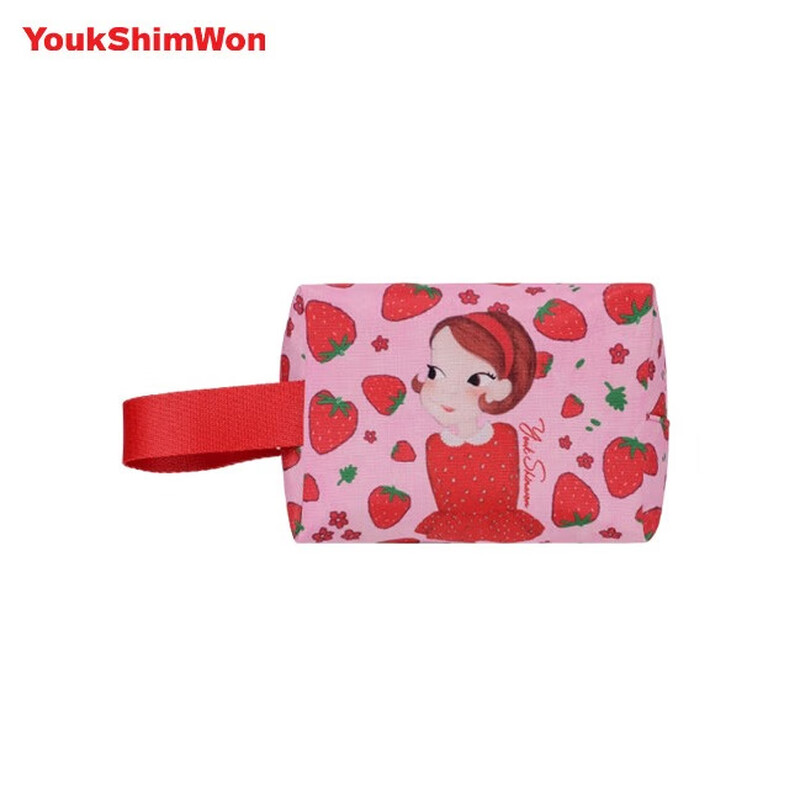 Lu Xinyuan YOUK SHIM WON/Lu Xinyuan medium makeup storage bag pencil bag miscellaneous bag women's bag coin purse key bag pink small size