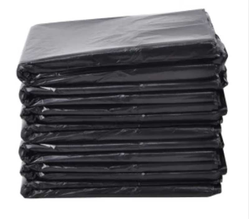 Luzhao Xinqiyuan commercial large garbage bag property sanitation flat mouth plastic bag black 100*120 32.73g 42 pieces/hand