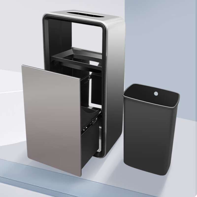 Jinke indoor and outdoor stainless steel vertical ashtray large size with ashtray commercial park shopping mall office building public ash column smoking area cigarette butt barrel X5G sand silver steel