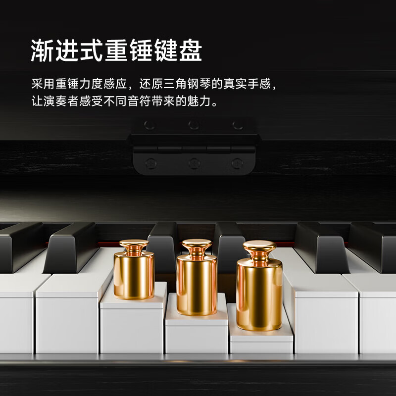 Betsy Electric Piano Heavy Hammer 88 Key Grade Examination Adult Beginner Intelligent Upright Electronic Piano B806 Glossy Black + Piano Bench