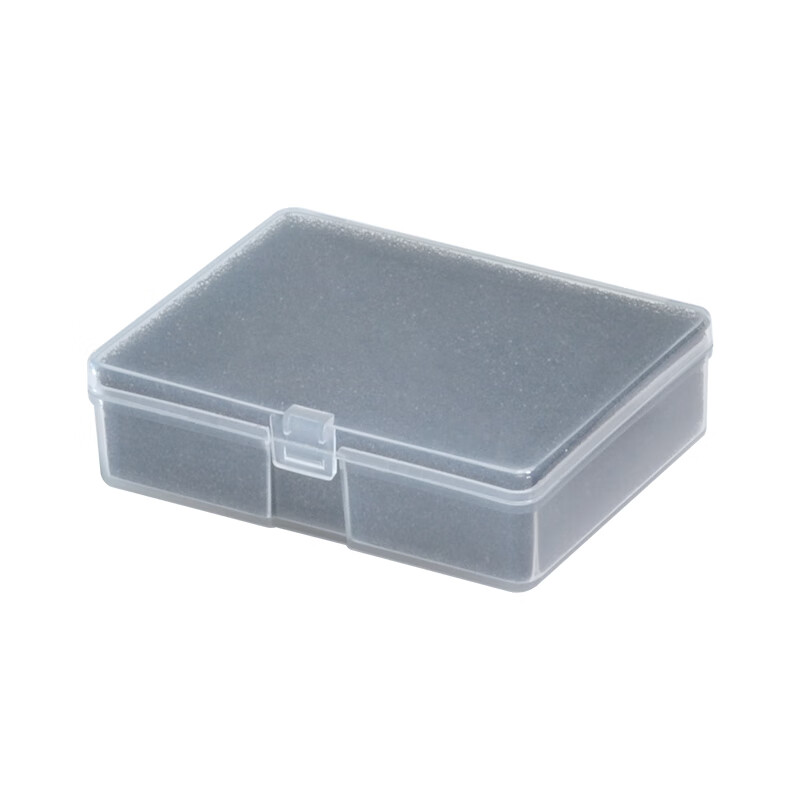 Square transparent plastic box small pp box optical glass lens packaging box with shockproof sponge storage box white 8030 outer size 80*80*30MM with 2 pieces of white sea