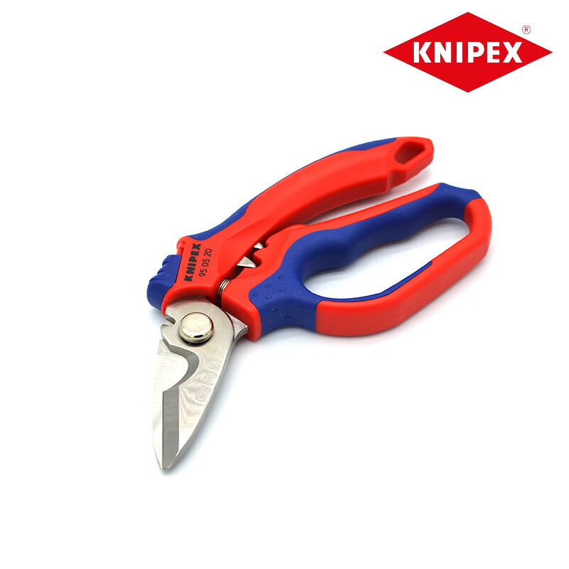 KNIPEX German original imported curved handle electrician's angle scissors tool waist bag with crimping multi-function scissors 950520SB electrician's scissors 95 05 20 SB