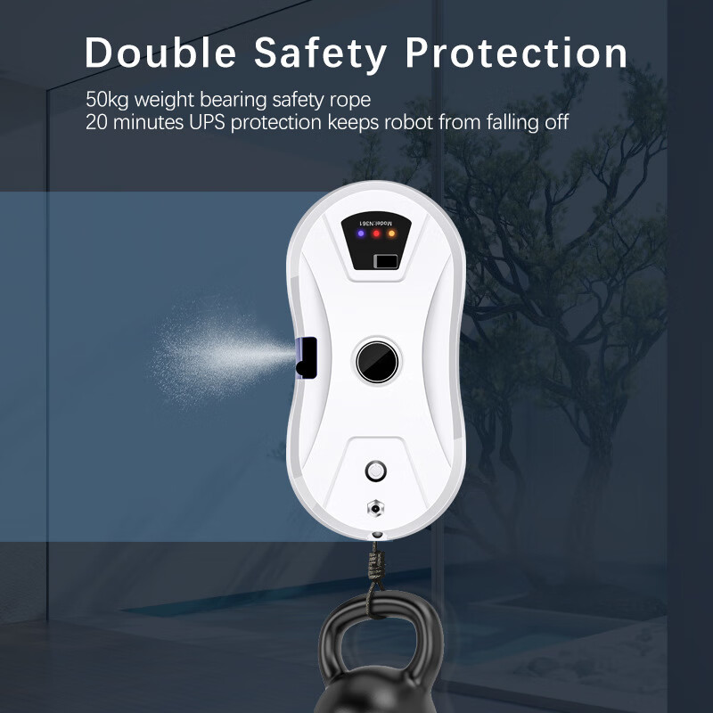 BMOI machine Ml same style automatic water spray window cleaning robot smart home fully automatic window cleaning electric layer double-sided glass cleaning artifact W11 (no water spray) British regulations