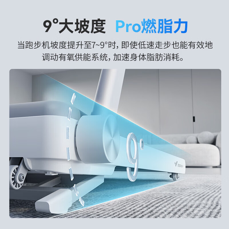 MERACH Little White Rhinoceros 2nd Generation Pro Treadmill Smart Home Climbing Fully Folding Gym Equipment 2nd Generation Pro/Upgrade 9 Large Incline/One-click Folding