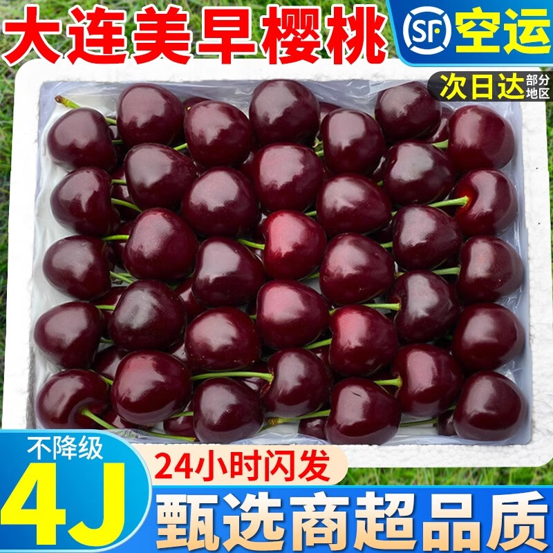 Spot imported Chilean cherries, fresh cherries in season, high-end extra large Chilean cherries whole box pregnant woman gift box 2500g (net weight) extra large fruit JJ 28-30mm