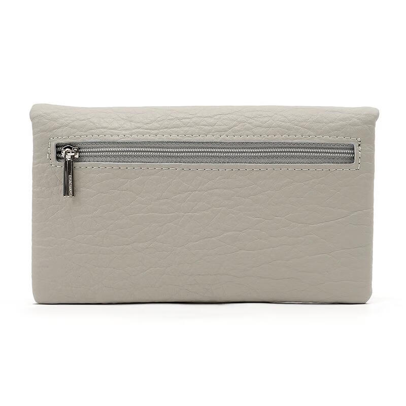 Scarecrow Internet Celebrity Long Wallet Women's 2025 New Embossed Two-in-One Clutch Korean Style Fashion Card Holder Wallet Apricot