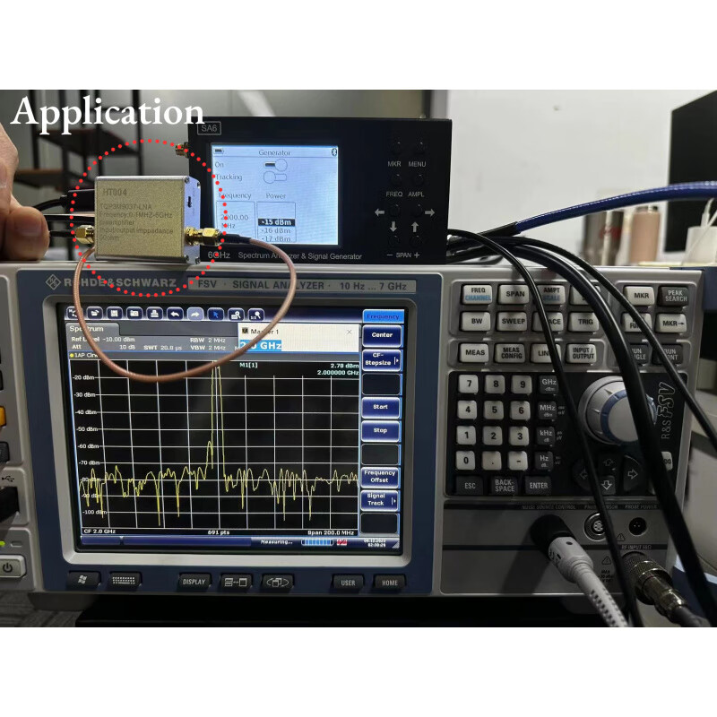 100K-6GHz low noise amplifier 30dB gain front RF radio frequency LNA module signal amplification HT004A (gain 30dB)