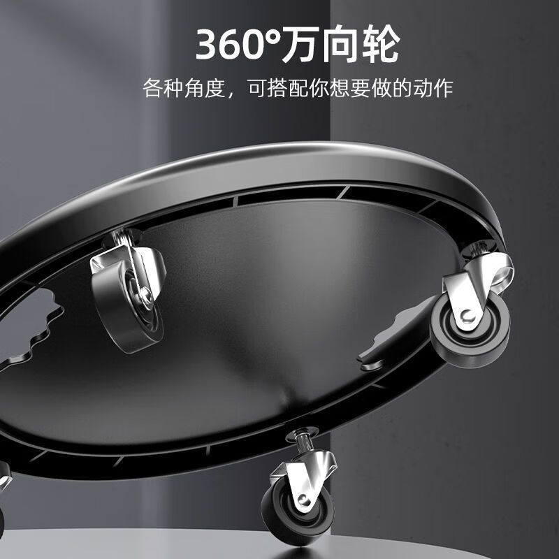 Kaosen Abdominal Roulette Sliding Disk Shaping Abdominal Wheel Men's and Women's Home Abdominal Tray Fitness Four-Wheel Fitness Abdominal Trainer Black - Four-Wheel Silent Abdominal Tray (comes with kneeling pad)