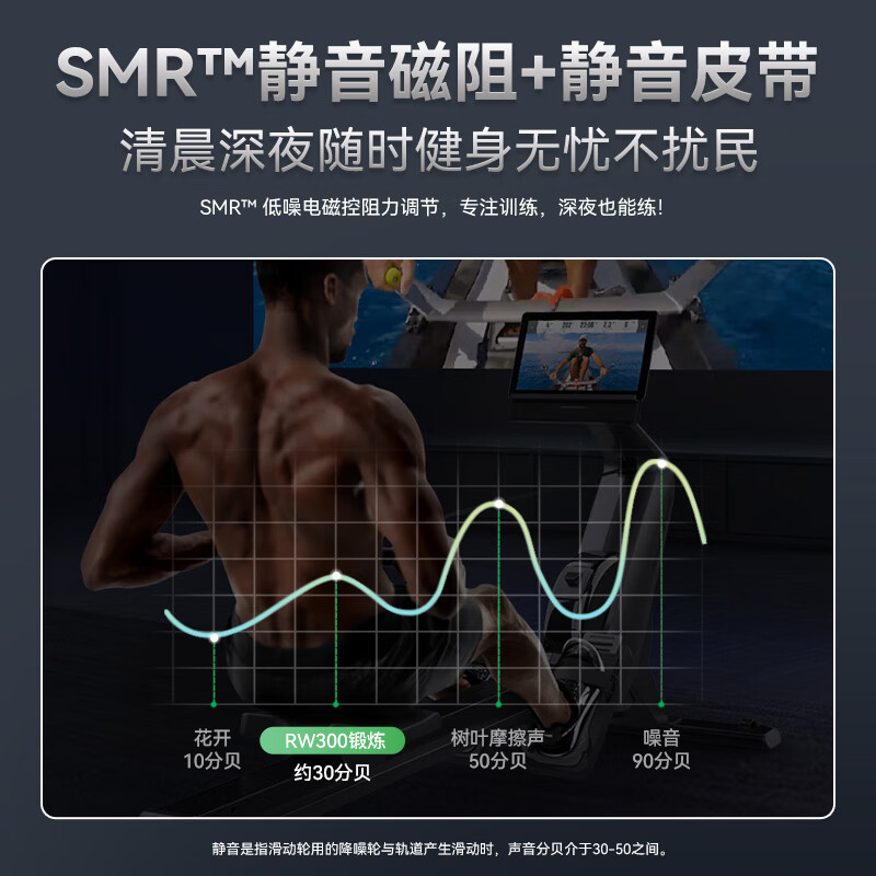 ICON rowing machine foldable rowing machine gym home silent magnetically controlled indoor rowing aerobic equipment RW300 light commercial grade material iFIT course package installation