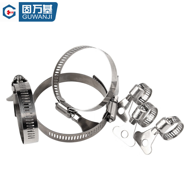 GUWANJI hose clamp with handle 304 stainless steel handle pipe clamp hand twist clamp clamp clamp M33-57 5 pcs/pack