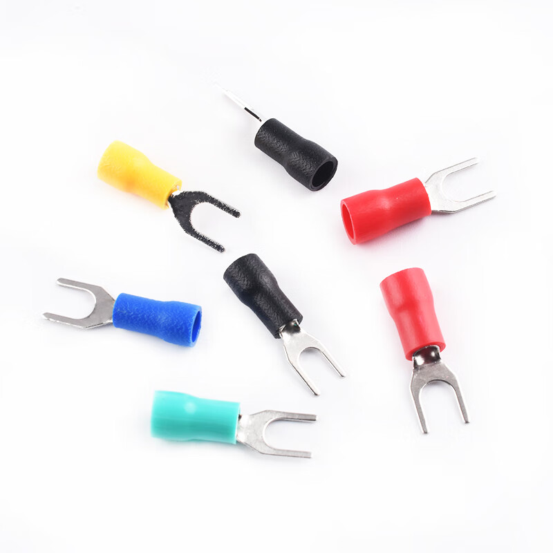 SV1.25-3.2/4 European-style pre-insulated cold-pressed terminal block SV2/3.5-4/5 copper nose U/Y fork red brass SV1.25-3.2 (50 pieces)