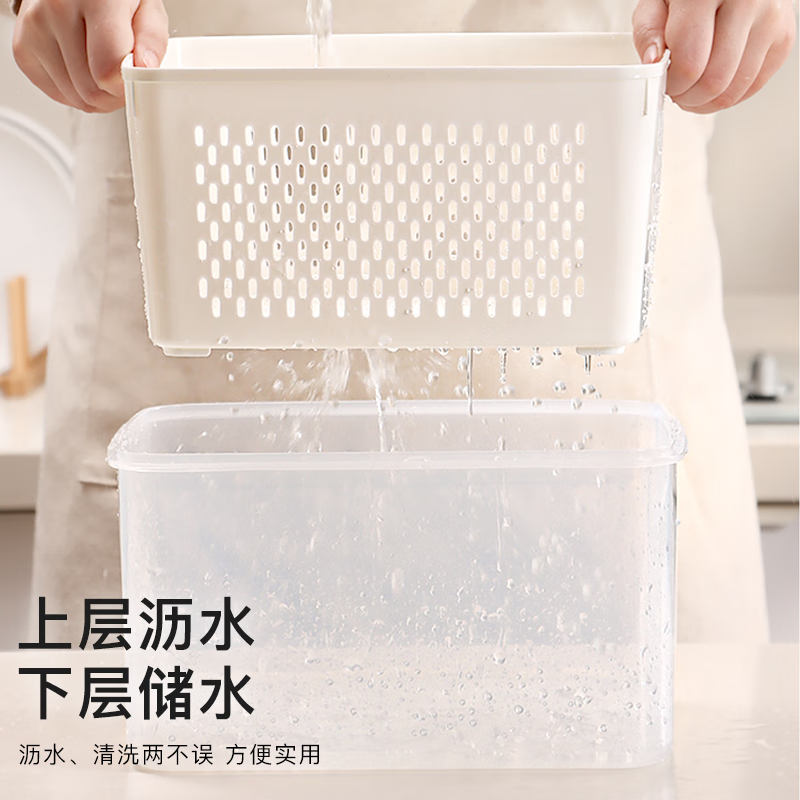 He Jiagong special basin for scalding and washing milk bottles, baby food-grade drain storage box, breast pump, pacifier, tableware cleaning and disinfection, large size - 6.2 liters - 1