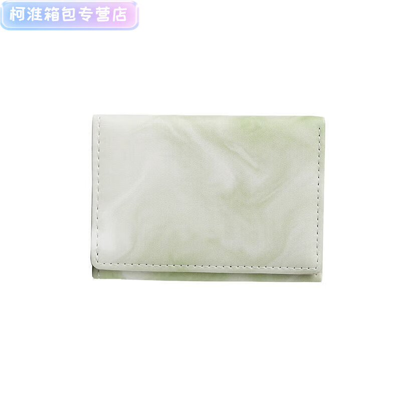 Henglan Wallet Women's Niche Design Short Coin Purse Student Cute Wallet Clip for Women Sky Gray Tri-fold Bag Anti-Theft Brush/Shielding RFID Security